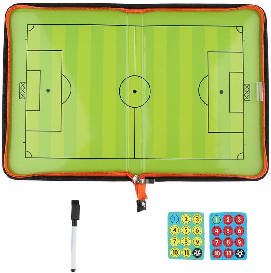 BNF®Football Soccer Magnetic Tactic Coaching ClipBoard with Dry Erase Zipper and Marker Pen, Durable and Reliable|Sporting Goods | Team Sports |1 Piece Soccer Coaching Board