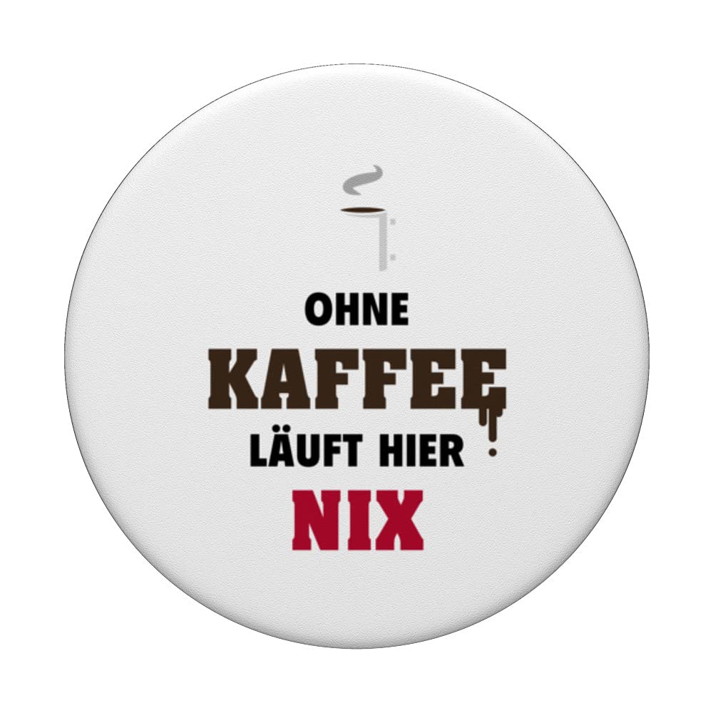 Nothing runs here without coffee PopSockets Swappable PopGrip, Black - Image 3