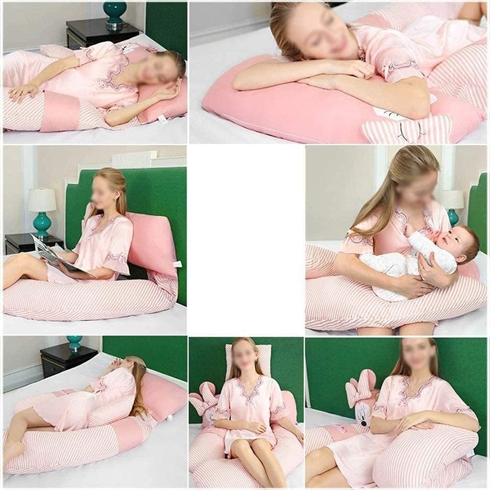 U-Shaped Maternity Pillow Full Body Support Pillow with Washable Cover for Back Belly HIPS Legs Wedges &Amp; Body(Color:A), Size