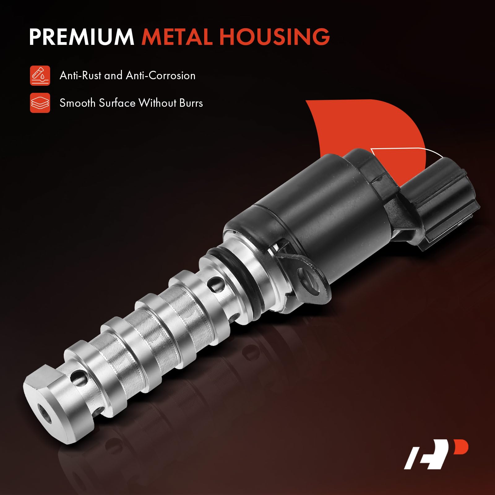 A-Premium Intake or Exhaust Engine Variable Valve Timing (VVT) Solenoid Compatible with Hyundai & Kia - Accent, Elantra, Sonata, Tucson, Forte, Optima, Rio, Soul - L4 1.6L - Replace# 24355-2B700