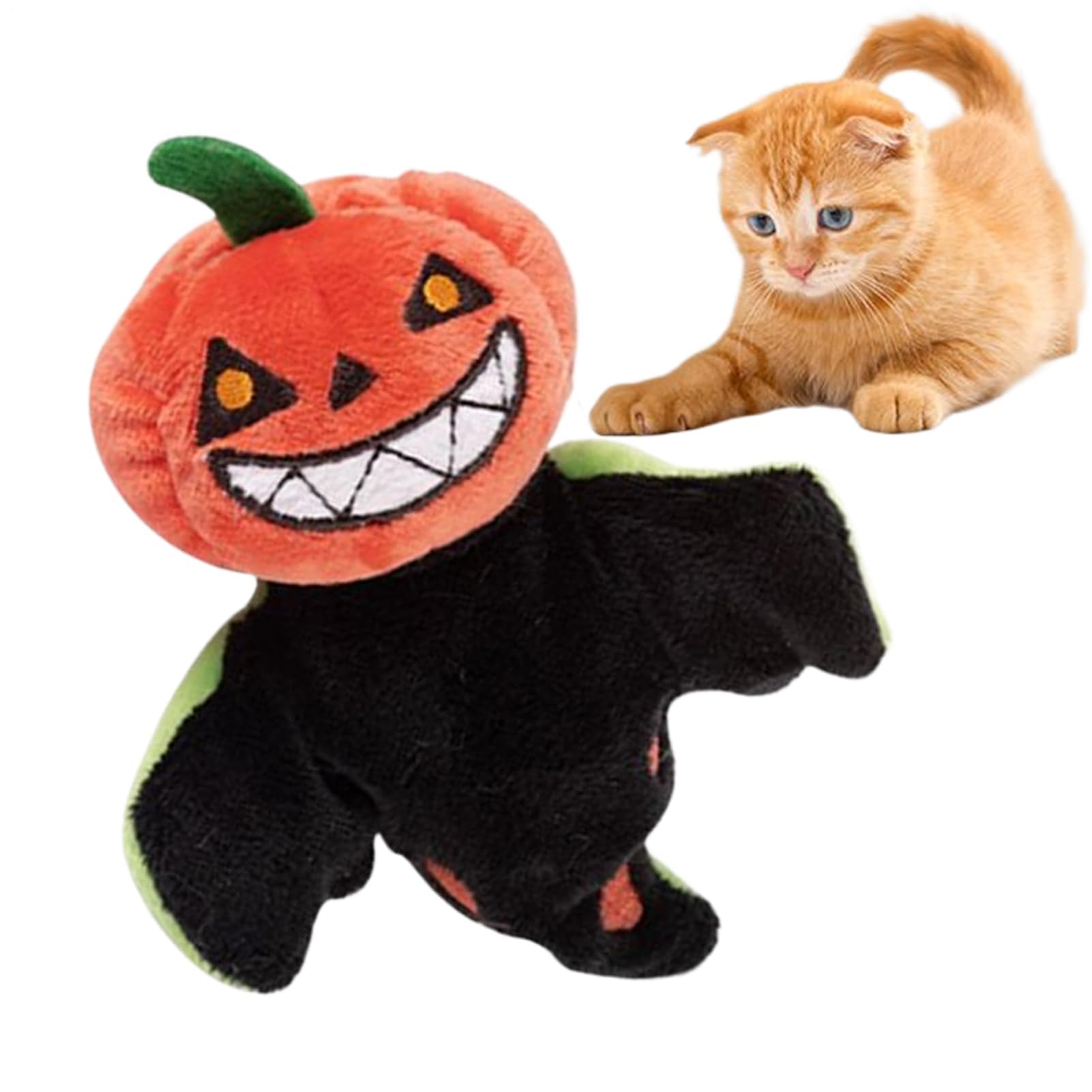 Katzenspielzeug, Simulieren Sie das Flügelschlaggeräusch Einer Halloween-Kürbispuppe for EIN Kätzchen(Pumpkin Head)