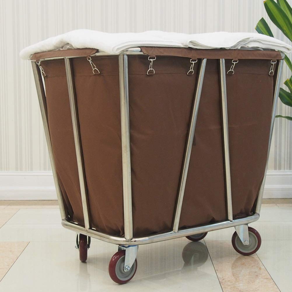 Carts,Storage Car Service Car Utility Vehicle Multifunction Portable Trolley Home Cart Commercial Laundry Sorter Cart with Wheels, Hotel Lin