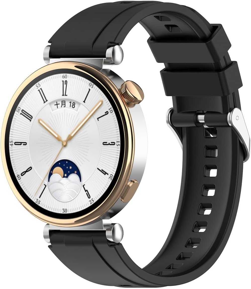 T Tersely Silicone Band Compatible with Huawei Watch GT4 41mm Adjustable Watch Strap Replacement Sports Wristband