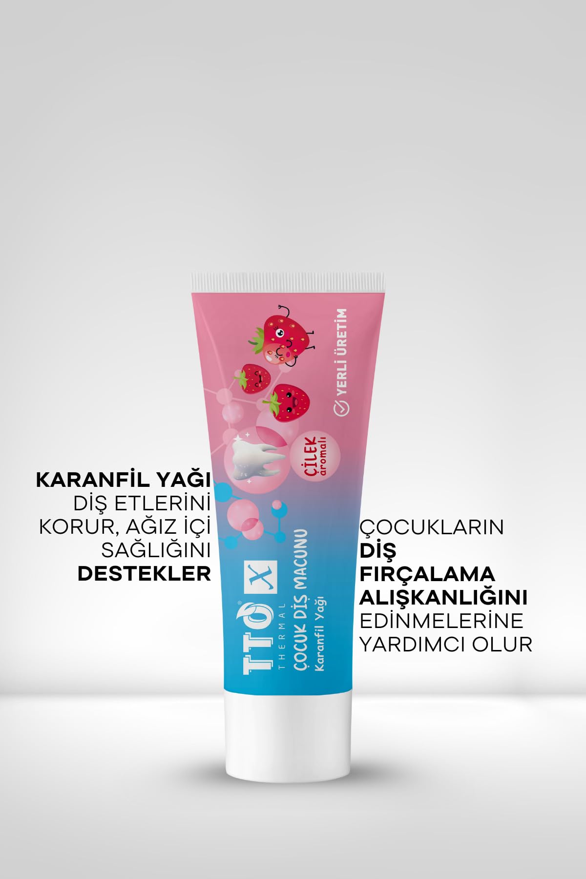 TTO X Çocuk Diş Macunu Çilek Aromalı Karanfil Yağ