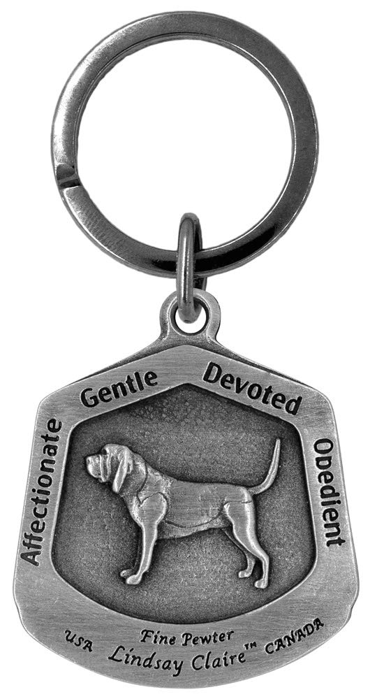 Hampshire Pewter Bloodhound Dog Keychain