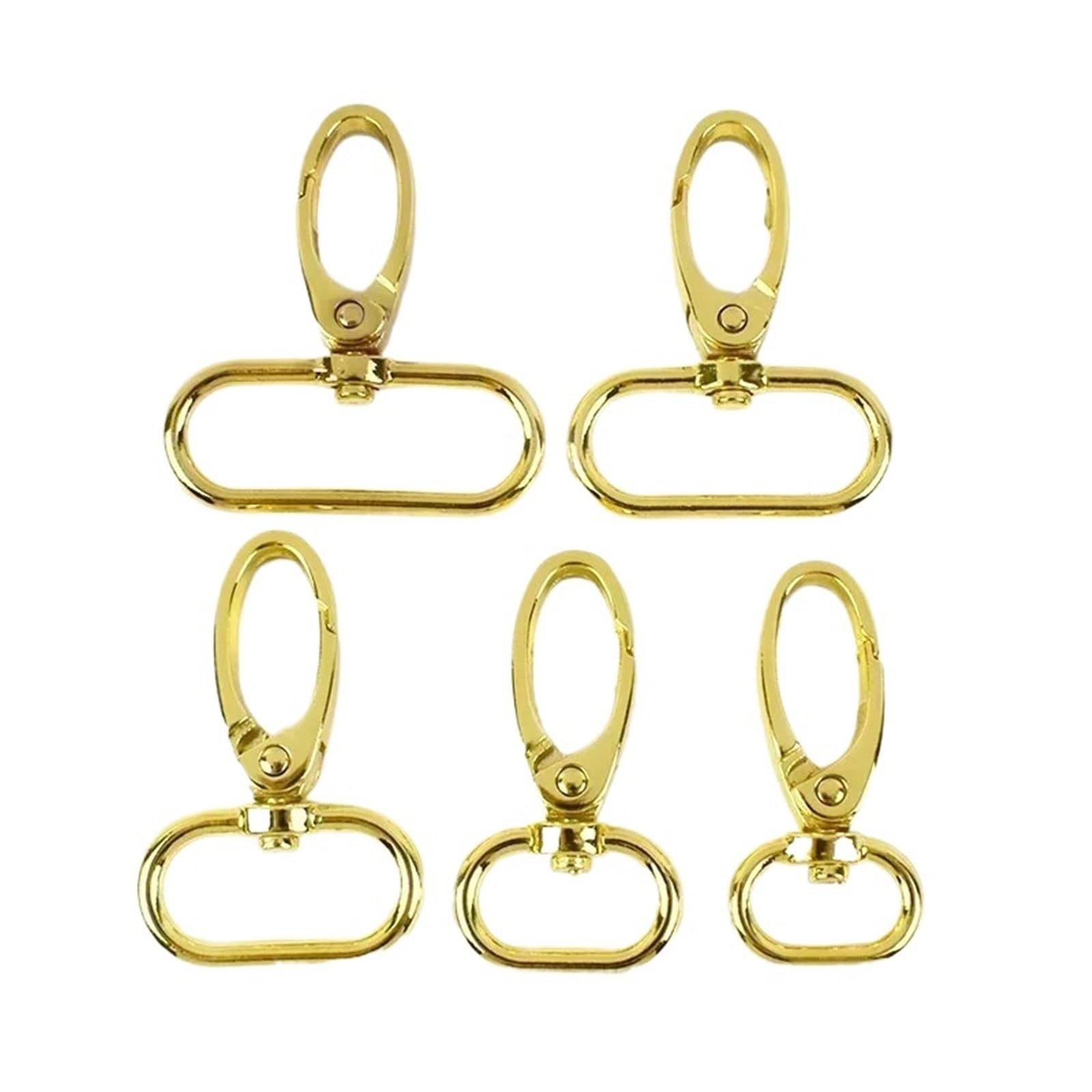 Cigpklo Kgold Swivel Snap Hooks 10Pcs 13-38Mm Metal Buckles Bag Strap Swivel Lobster Clasp Keychain Carabiner Clips Handbags Snap Hook Bags(,38Mm-10Pcs)