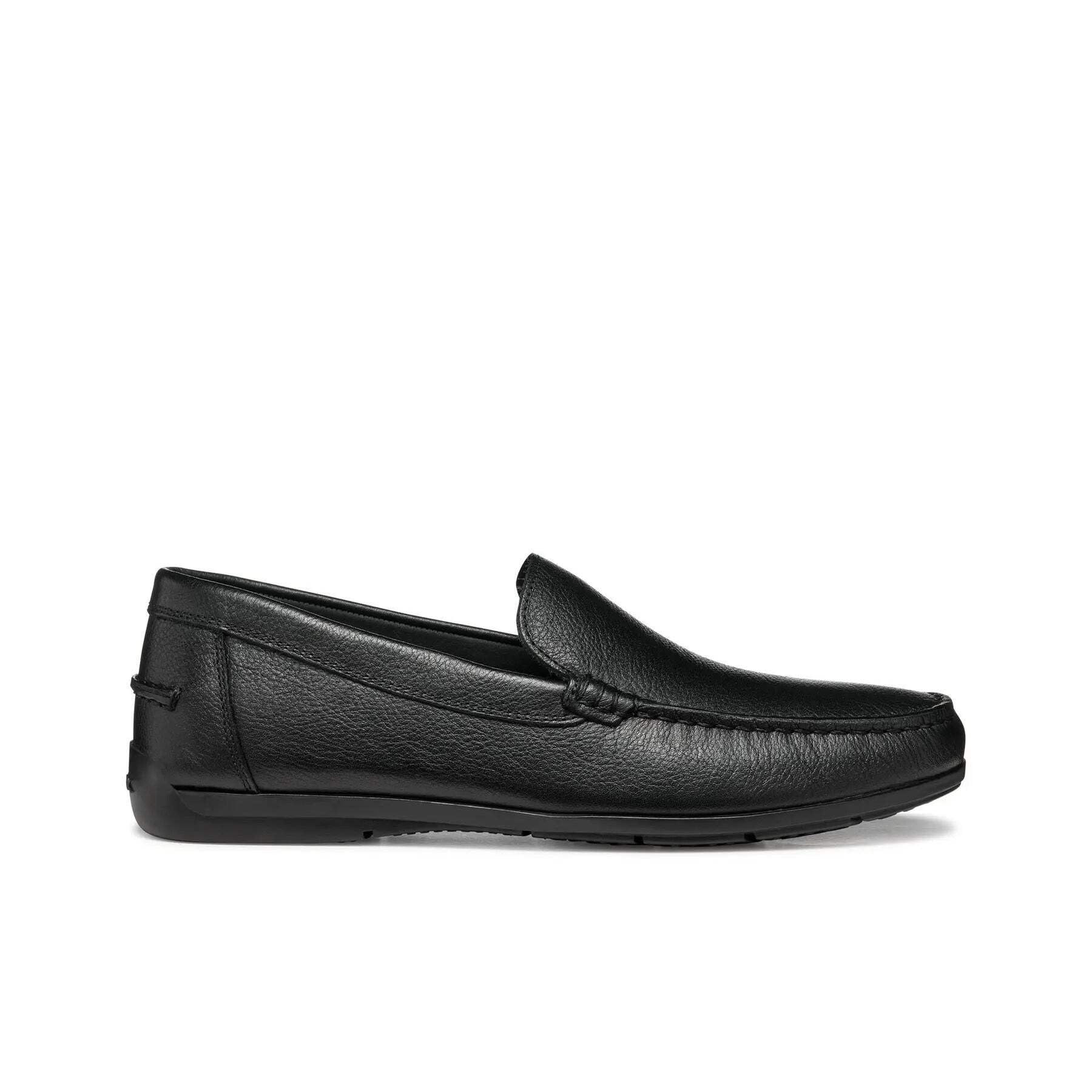 Geox Men's U SIRON A Moccasin, Black, 8 UK