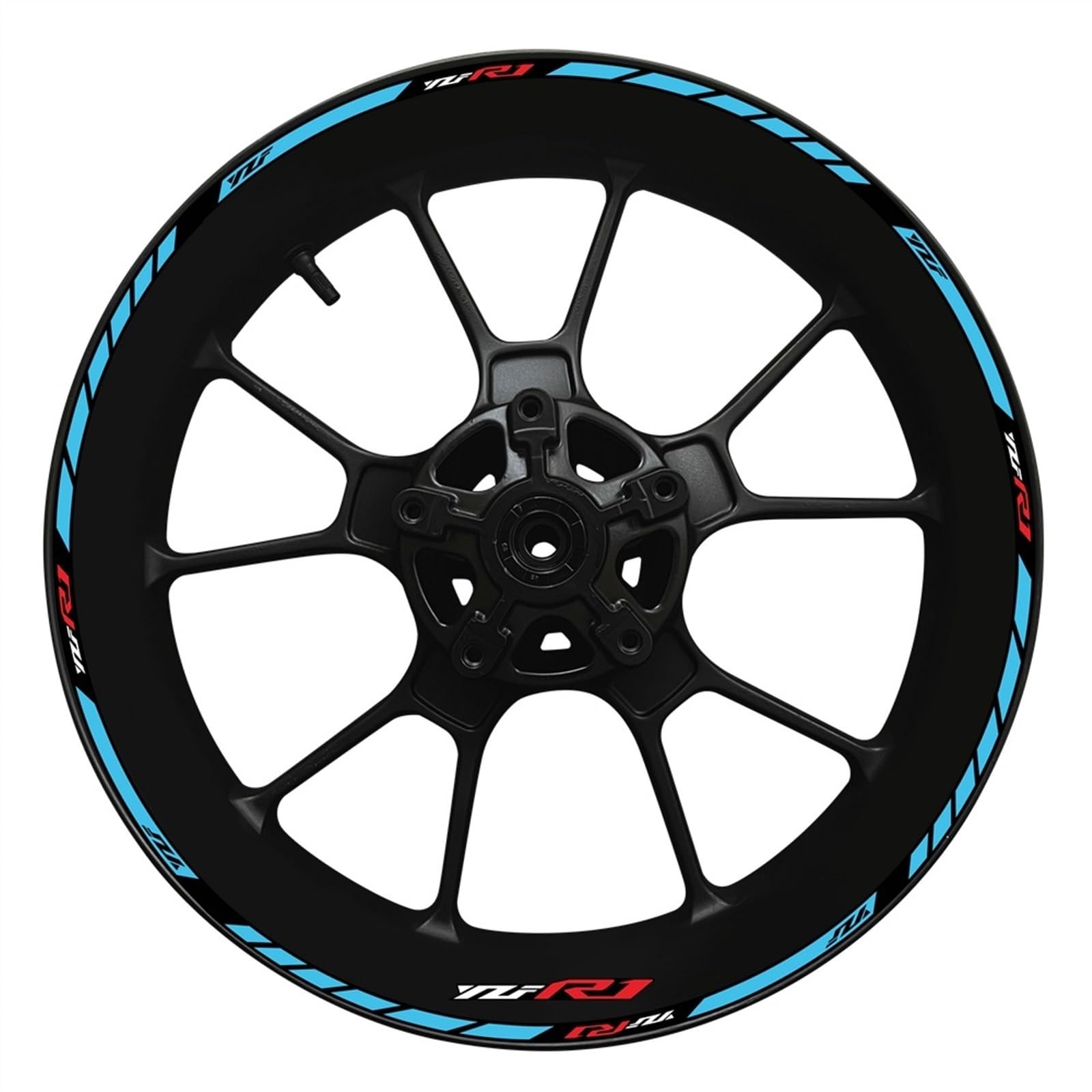 Motorcycle Wheel Hub YZF R1 Decal Decoration Set Rim Modification Reflective Sticker for Yamaha YZFR1 2022 Decorative(Color21)
