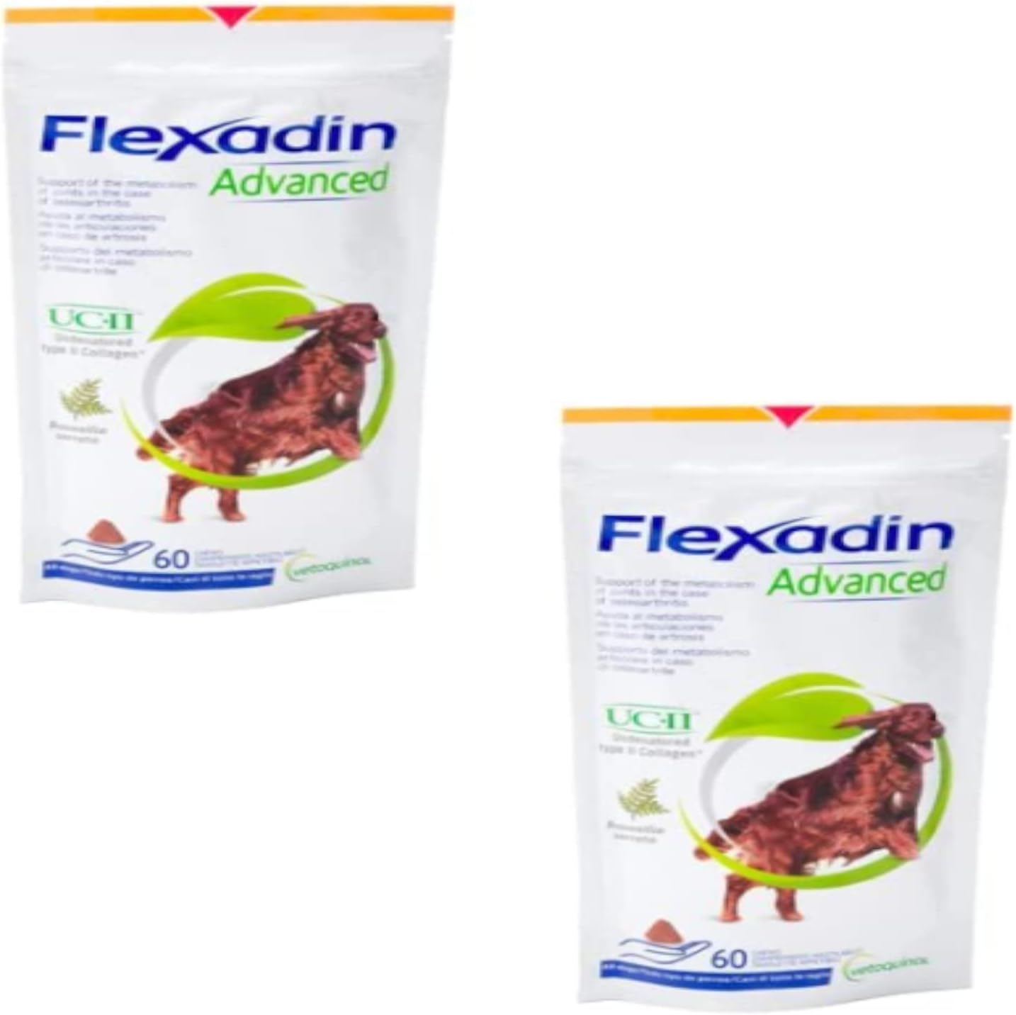 Vetoquinol Flexadin Advanced para perros – Paquete doble – 2 x 60 chews