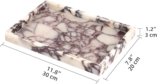 Miniatura 67 de Bandeja de tocador de baño de mármol, bandeja de tocador de lujo natural para el hogar, cocina, baño, bandeja decorativa de piedra para encimera