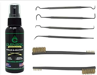 EDOG / Clenzoil® 7 Pc CLP Gun Cleaning Essentials Pack | Clenzoil® 2 Oz Pump Sprayer Bottle One Step Cleaner Lubricant & Protectant Lock Stock & Barrel 2 Brass Brushes & 4 Picks
