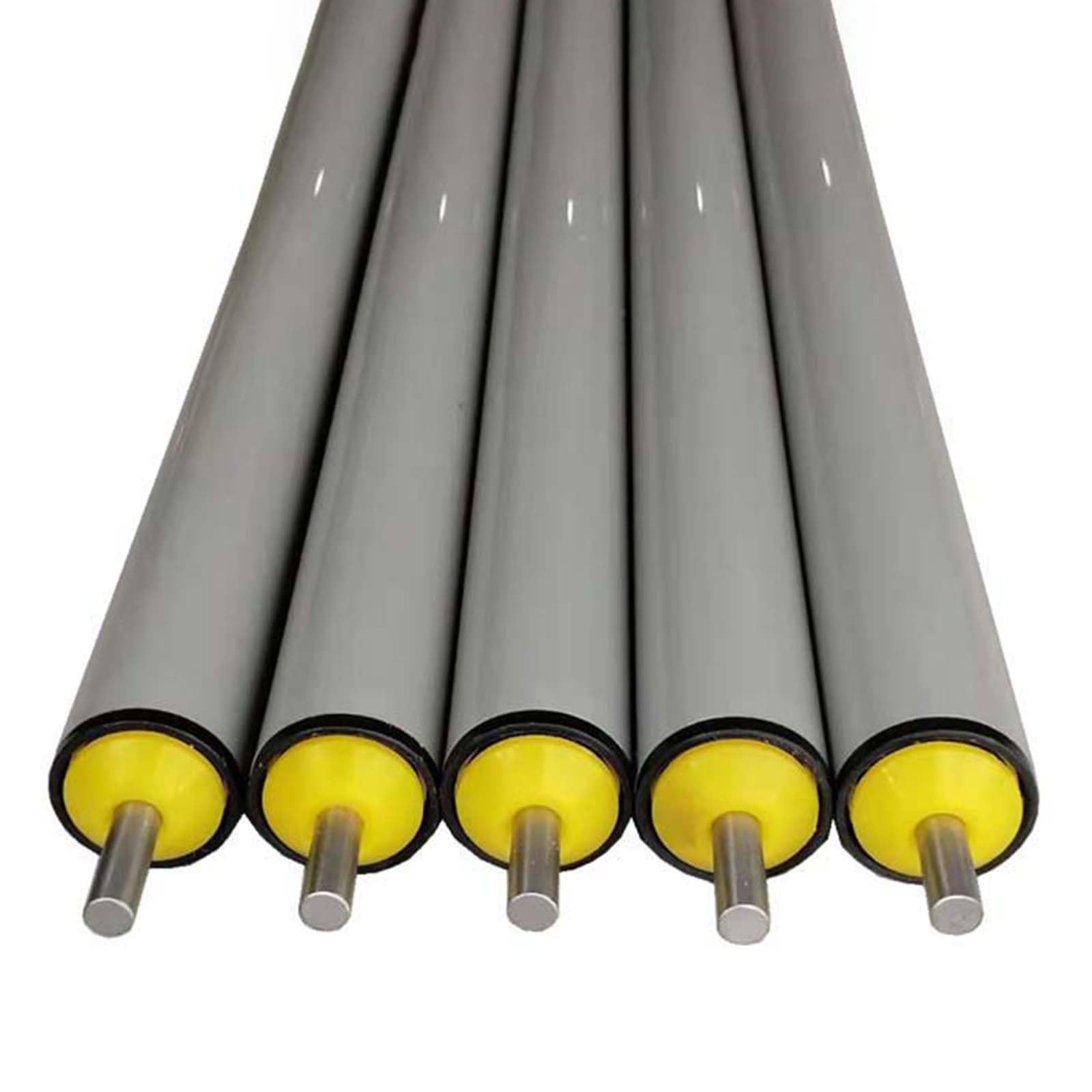 Nastro Rullo Trasportatore Confezione Da 5 Rulli Trasportatori Industriali In PVC, Rulli Di Ricambio Per Trasmissione A Gravità 20 25 32 40 50 63 MM Diametro, Per Progetti Trasloco, Grigi(Dia 50mm(2")