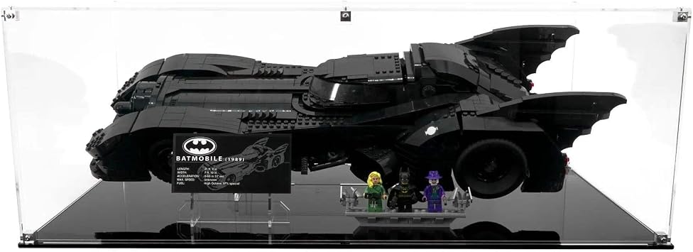Display Case Compatible with Lego 76139-1989 Batmobile - Clear Acrylic Dustproof Showcase - Set Not Included