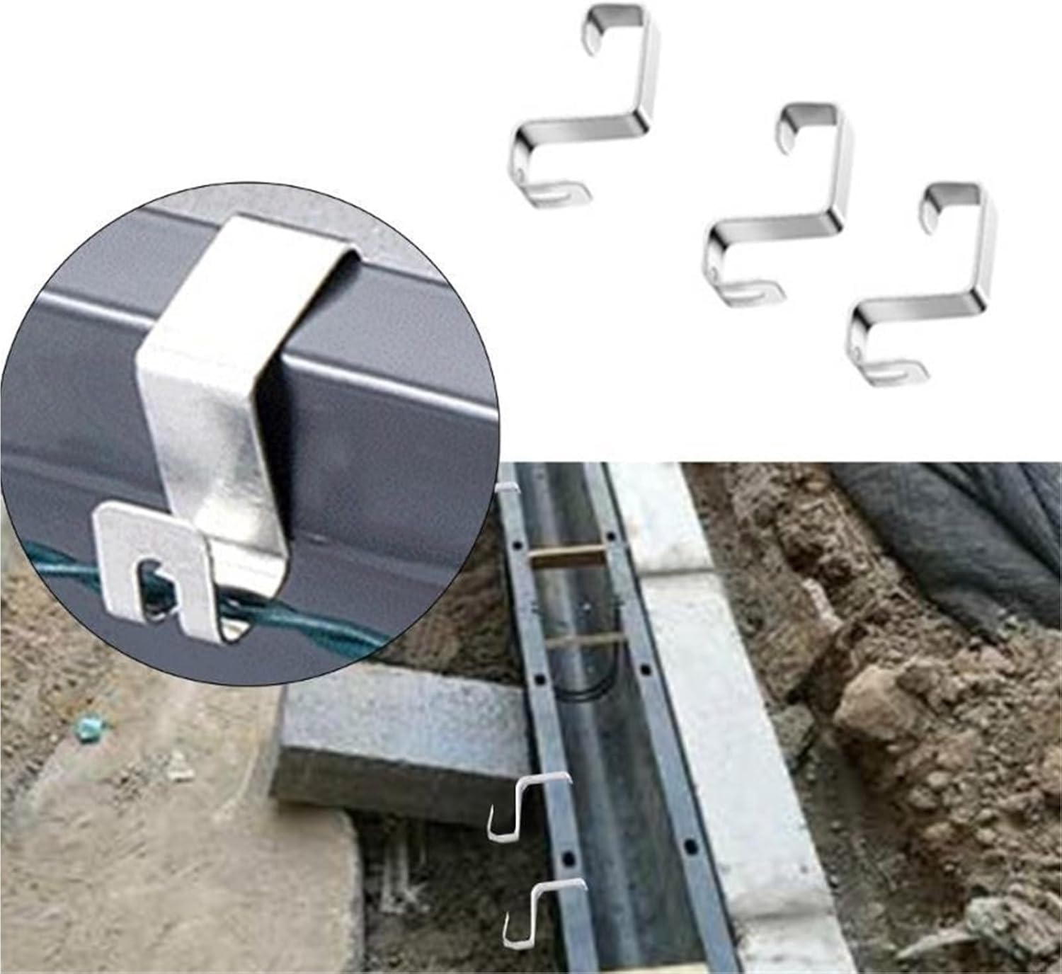 Gutter Light Hook 150pcs S Hook for Stable Mounting of Holiday Light Strings Outdoor Accessories