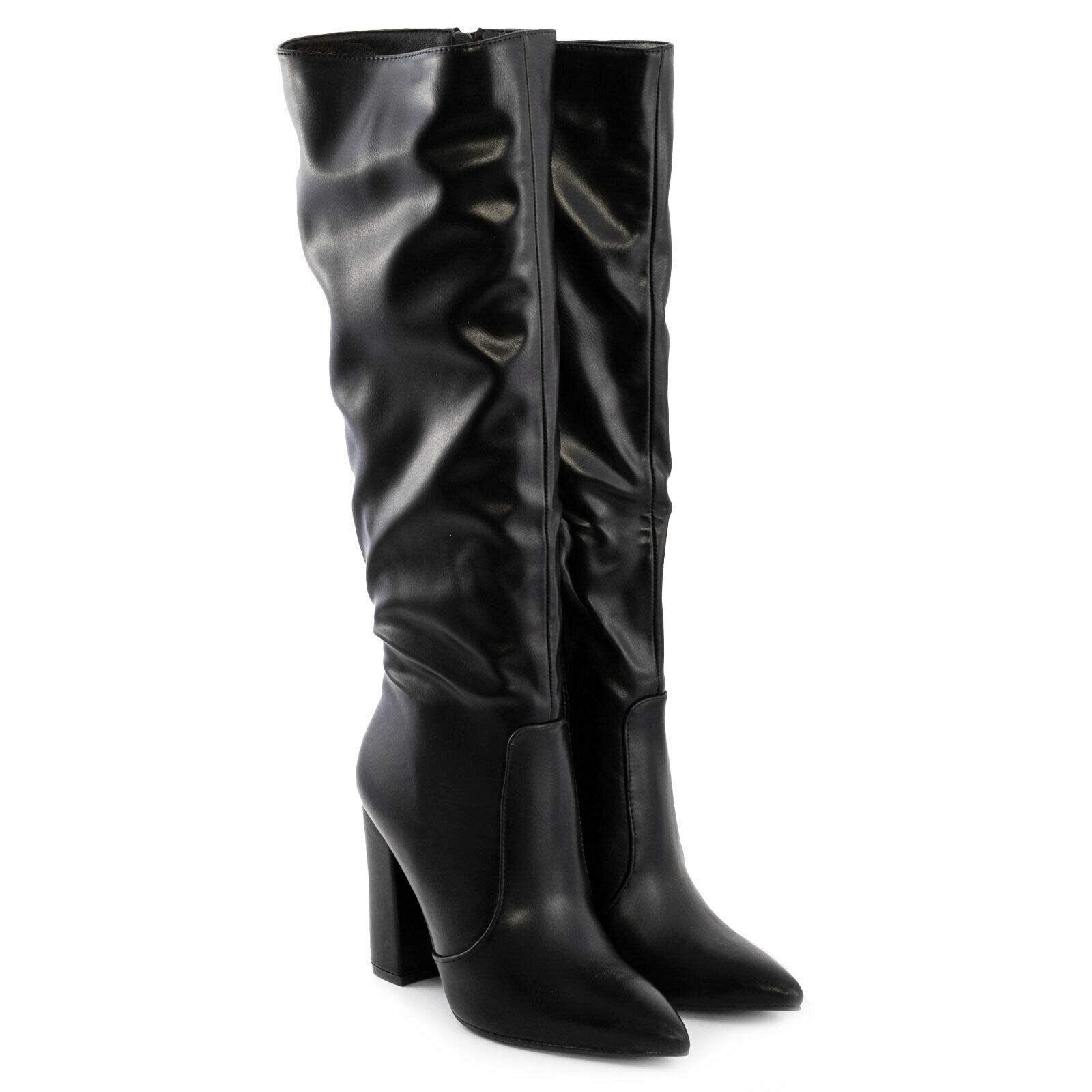 Toocool Stivali donna scarpe a punta al ginocchio tacchi alti stivaletti X8056