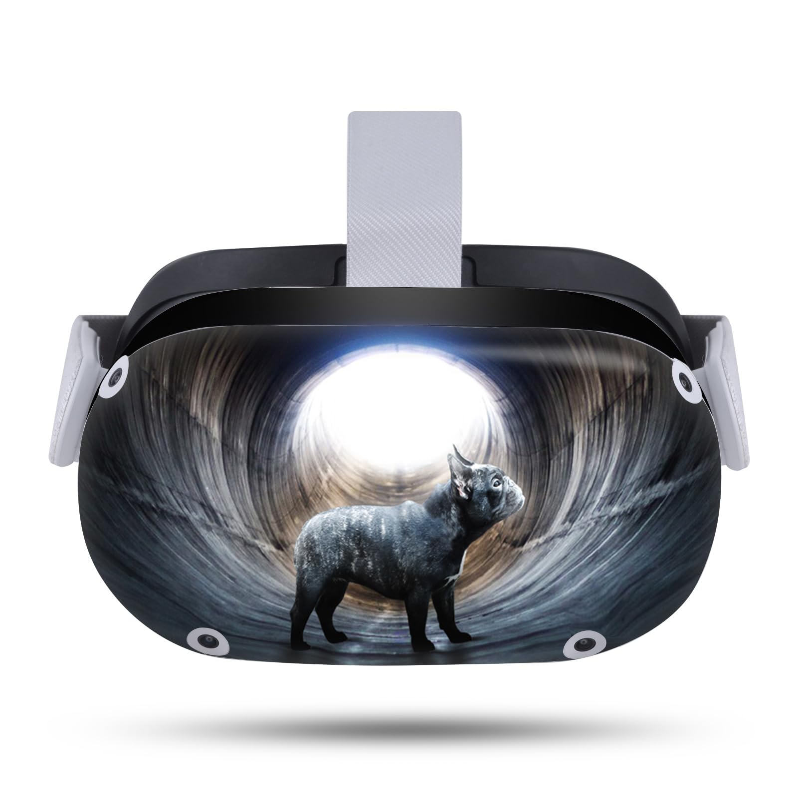 Head Case Designs Officially Licensed Klaudia Senator Lost French Bulldog Vinyl Sticker Skin Decal Cover Compatible with Meta Quest 2