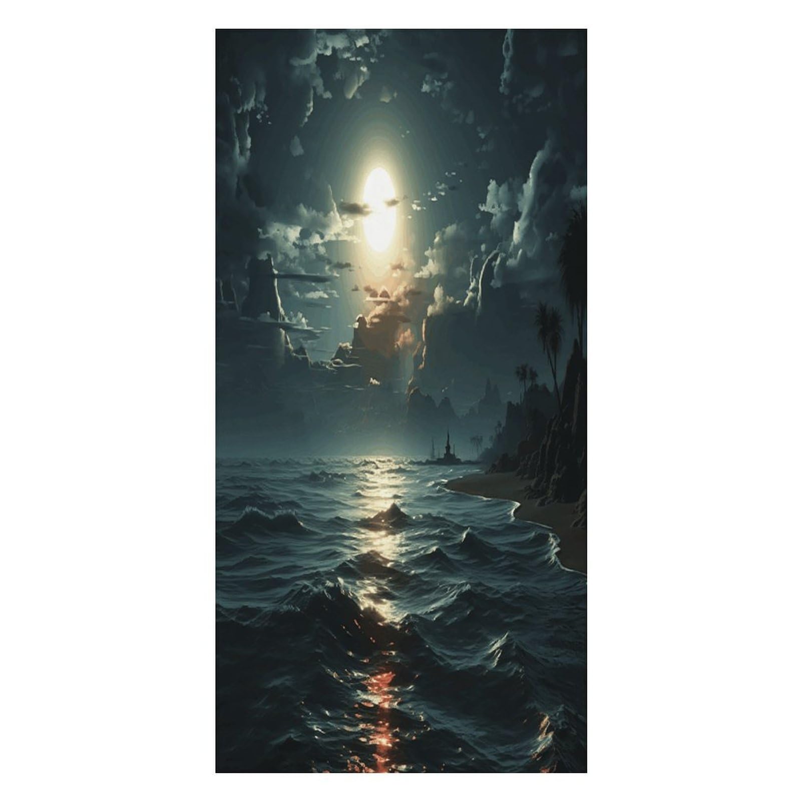 Adfgyerh Unisex Style Sea Moon Bath Towels Beach Towel Lightweight Quick Dry, Bath Towel For Travel Sports Pool Swimming Bath Camping Yoga Adults160x80cm