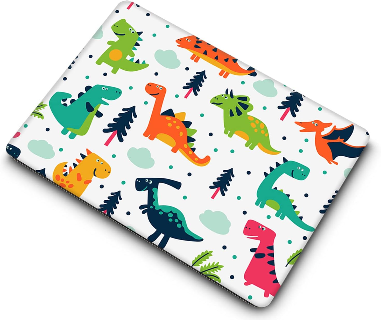 Hard Cover Compatible with New MacBook Pro 13 inch 2020 2019 2018 2017 2016 Release Model A1706 A1708 A1989 A2159 A2251 A2289 A2338, Plastic Laptop Hard Shell Case & Keyboard Cover, colorful dinosaurs