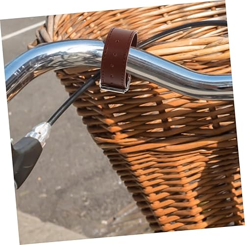 Miniatura 7 de BESPORTBLE 4 Pairs Bike Basket Straps Leather Leash Kid Bike Basket Kid Leash Bike Cargo Leather Straps Bike Front