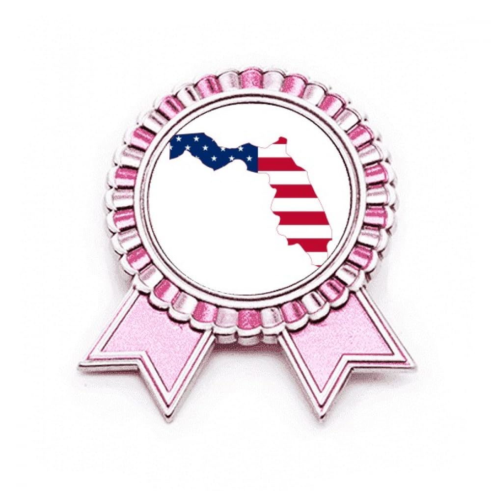 Broche Floride Rose médaille robuste pour remplacer les trophées lourds