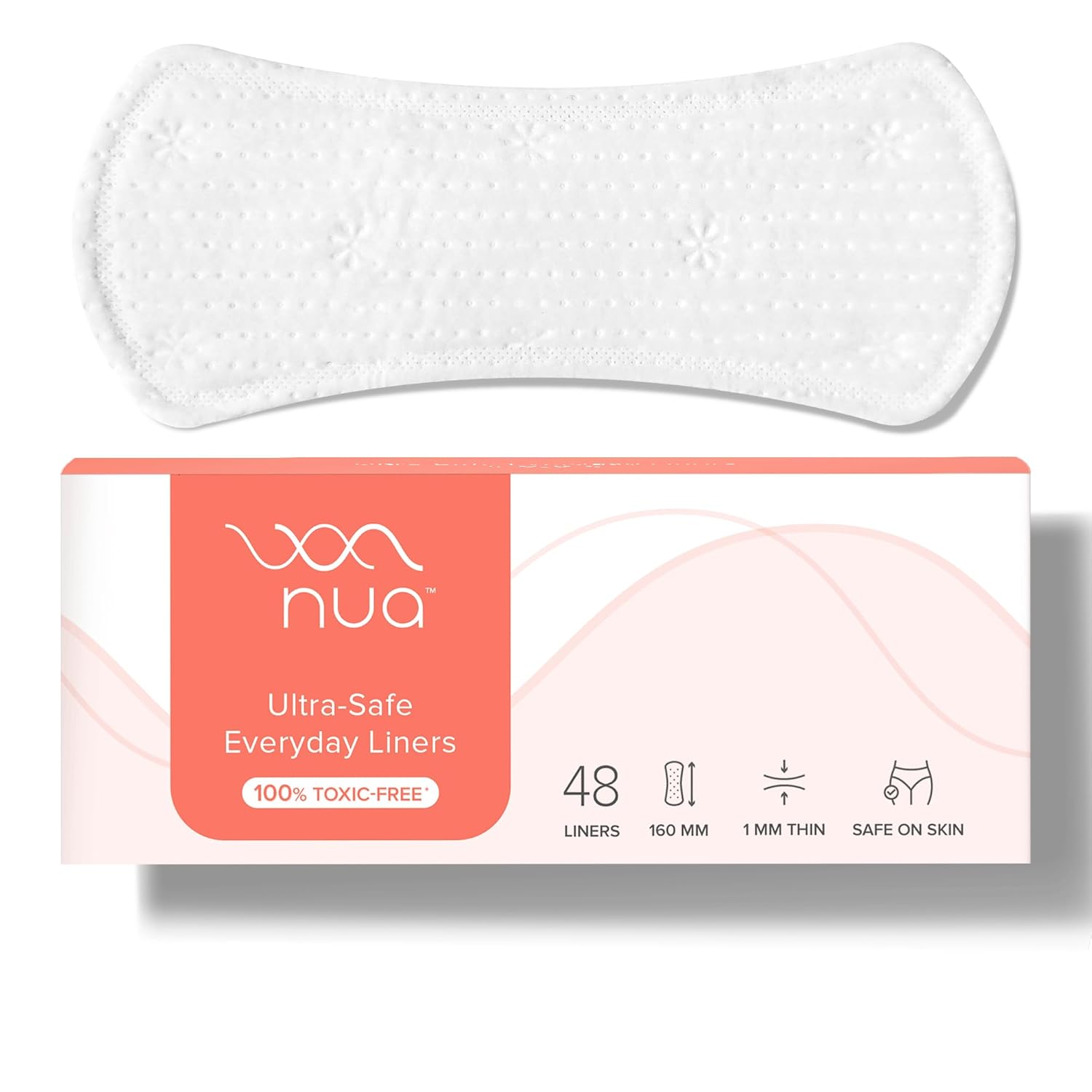 Nua Daily Use Panty Liners for Women | Ultra-Soft & Breathable | Pack of 48,160mm | Ideal for Intercourse Discharge, Urinary Incontinence, Tampon & Cup Backup, Non-Period Spotting, & Light Leaks | Keeps Underwear Fresh & Spotless | Thin, Comfortable, & Secure Fit Nua Daily Use Panty Liners for Women | Ultra-Soft & Breathable | Pack of 48,160mm | Ideal for Intercourse Discharge, Urinary Incontinence, Tampon & Cup Backup, Non-Period Spotting, & Light Leaks | Keeps Underwear Fresh & Spotless | Thin, Comfortable, & Secure Fit