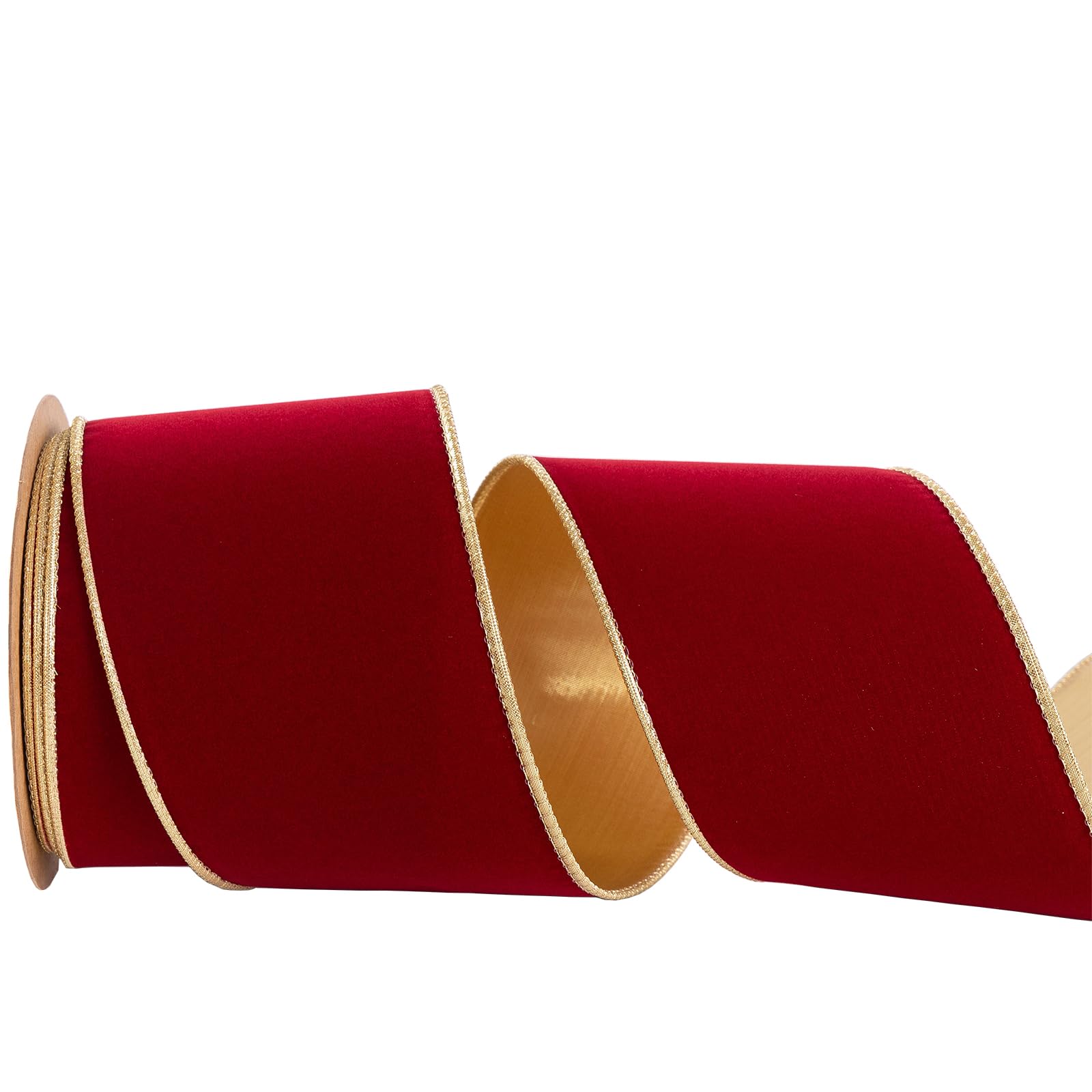Amazon.com: CSZD RIBBON Dark Red Velvet Christmas Wired Ribbon