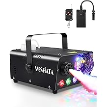 MOSFiATA Fog Machine with Disco Light 600W Smoke Machine RGB LED lights, 2500 CFM Spray, Remote Control, Perfect for Halloween, Christmas, Wedding, Party, Club, DJ Stage Effect