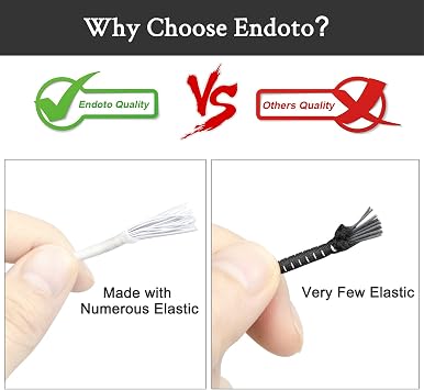 Endoto Shoe Laces for Hey Dude Replacement Shoelaces Strings | 2 Pairs | 3MM Elastic Round Stretchy Bungee No Tie Laces