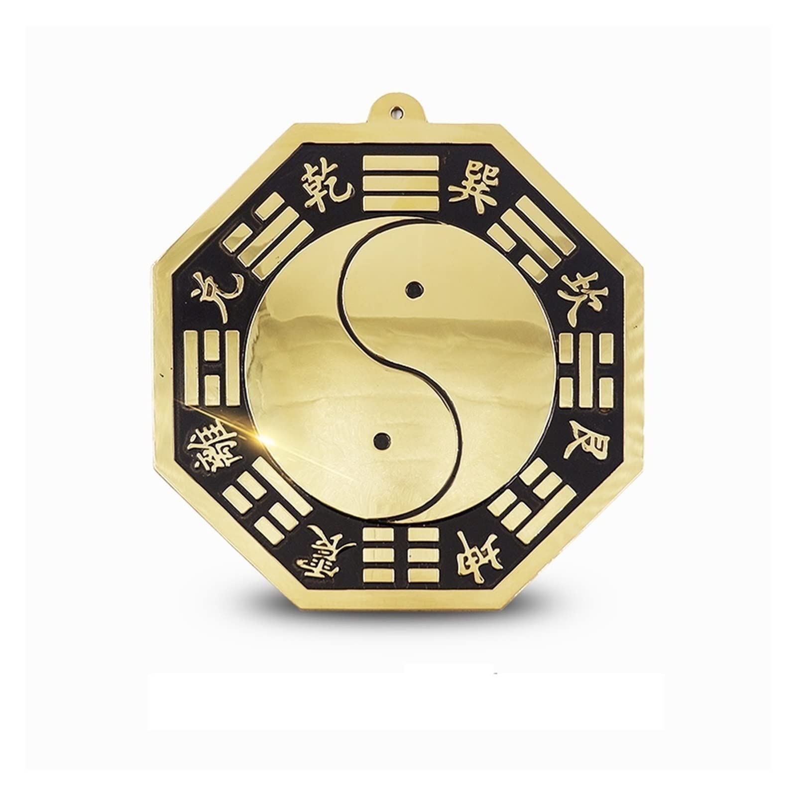 CHAKEUZND Chinese Feng Shui Mirror,Bagua Mirror, Gossip Chinese Feng Shui Bagua Feng Shui Dent Taoist Energy Amulet Home Decor Bring Good Luck To Family Business Bagua Mirror