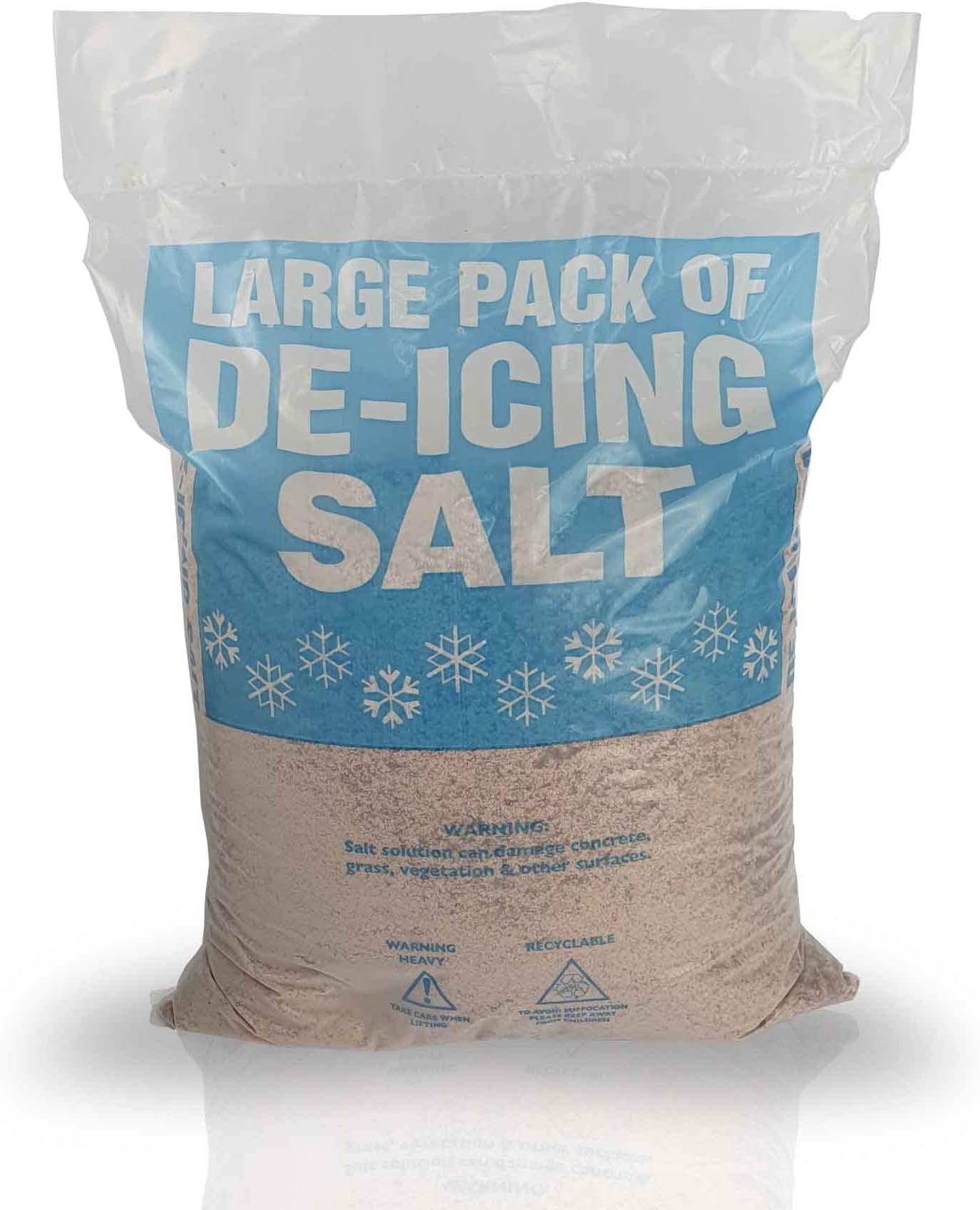 Peacock Salt 10KG Bag White DeIcing Rock Salt for Clearing Roads Paths