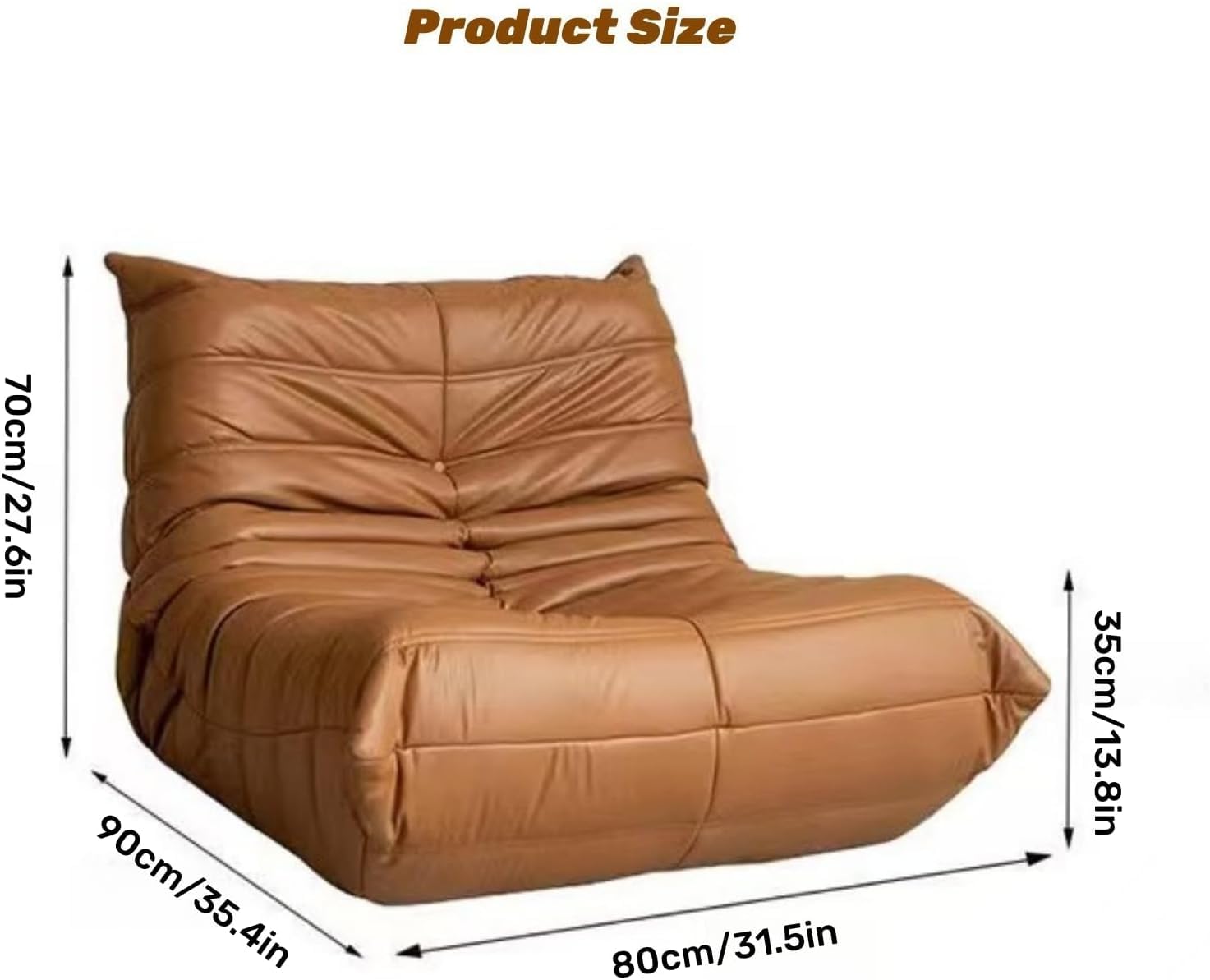 Poltrona a sacco comprimibile con schienale alto e spugna ad alto rimbalzo, ideale per meditazione e relax a casa o in ufficio, colore: nero