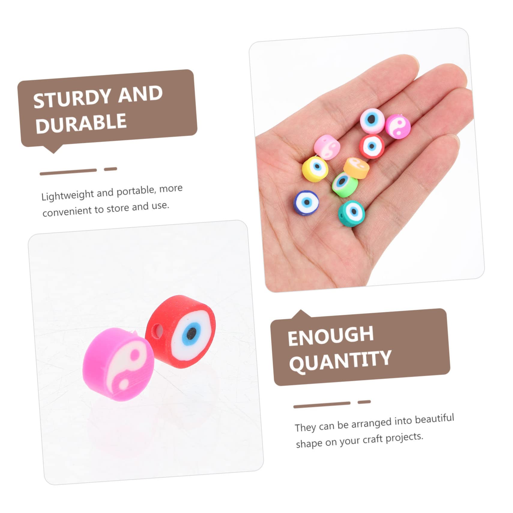 Uonlytech Kit Abalorios De Arcilla Polimérica Para Joyería Diy Accesorios Para Pulseras Y Collares Para Manualidades 200 Piezas*4
