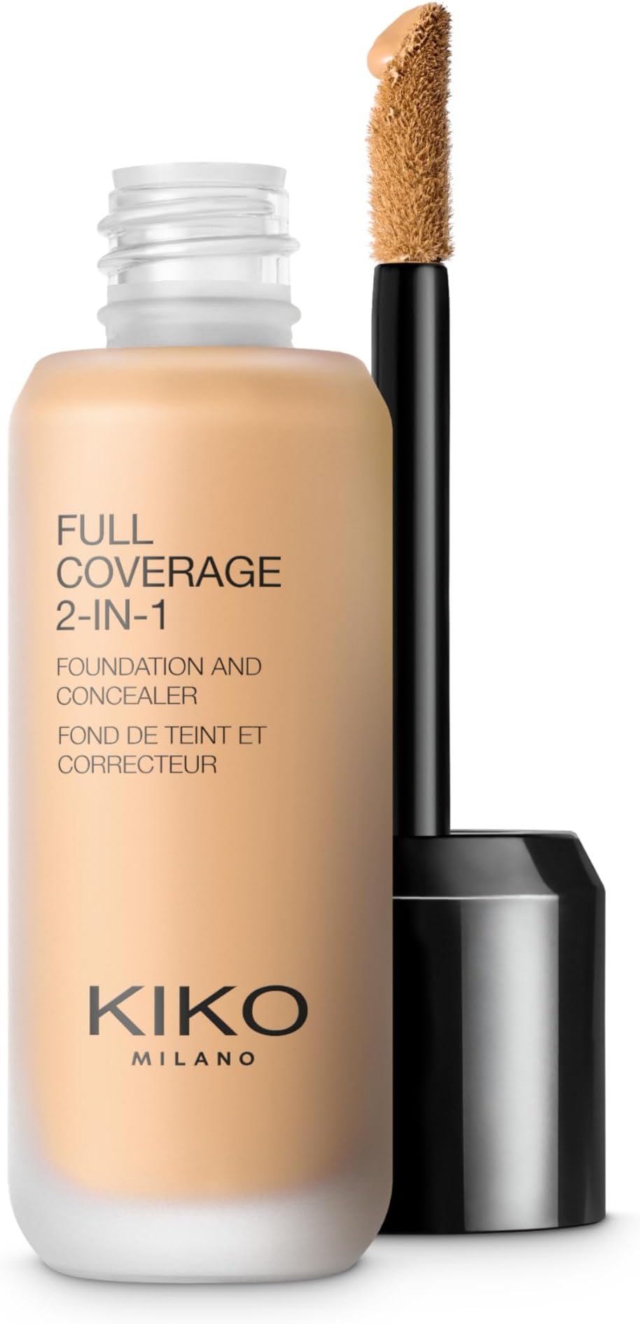 KIKO Milano Full Coverage 2-in-1 Foundation & Concealer 10 - N 40 | Fondotinta e Correttore 2 in 1, Elevata Coprenza