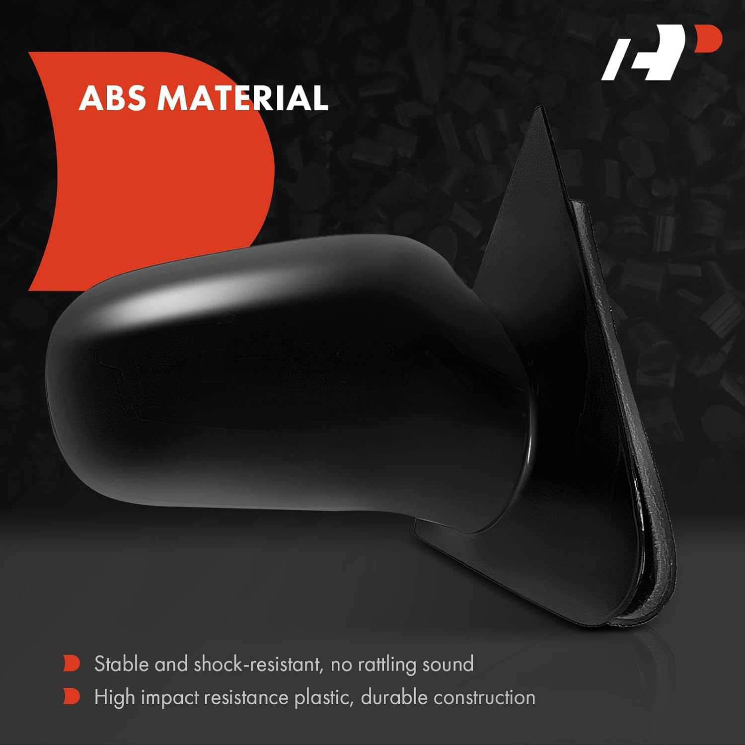 A-Premium Pair (2) Driver and Passenger Side Manual Door Mirror - Compatible with Chevrolet Cavalier & Pontiac Sunfire, 1995-2005 - Non-Heated, Non-Folding, Black Smooth Outside Rear View Mirror