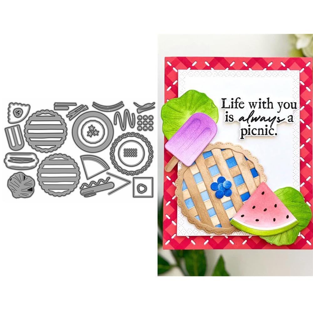 Watermelon Die Cuts for Card Making, Ice Cream Metal Cutting Dies for Paper Scrapbooking, DIY Stencils for Album Party Wedding Festivals Decoration — image 1
