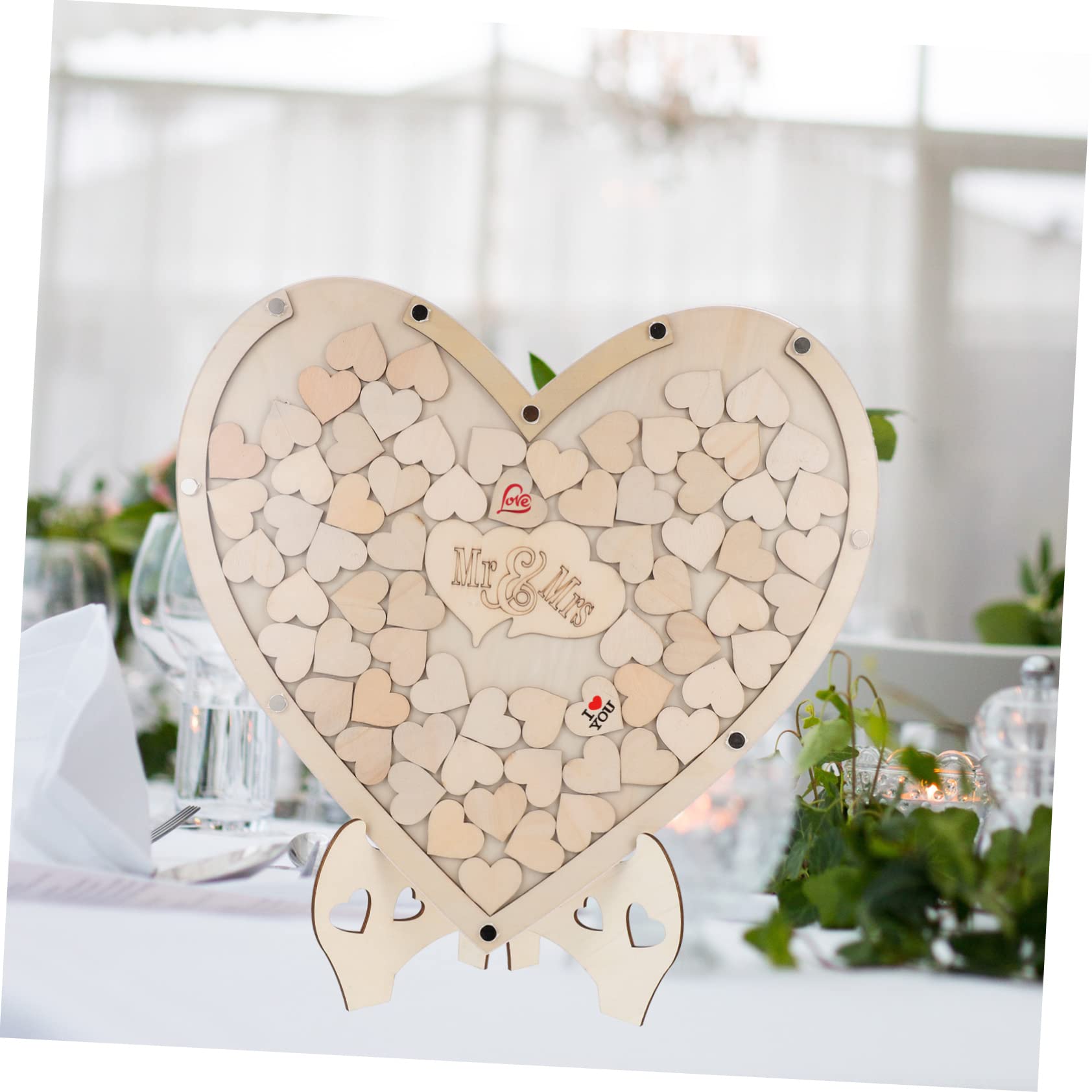 1juego Libro De Firmas para Bodas Alternativa Creativa Al Libro De Invitados Decoración De Corazón para Celebraciones y Eventos Especiales
