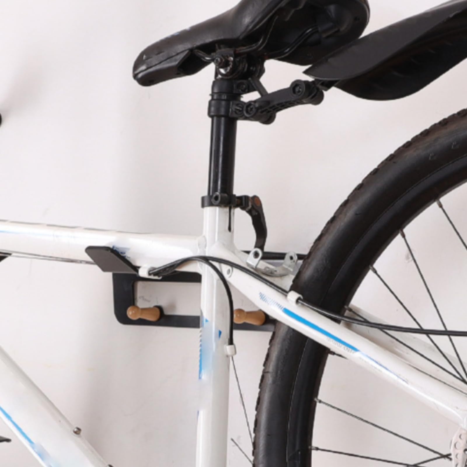Supporto Bici Parete Carico 30 Kg Rastrelliera Bici da Muro Salvaspazio per Garage, Ripostiglio , Nero