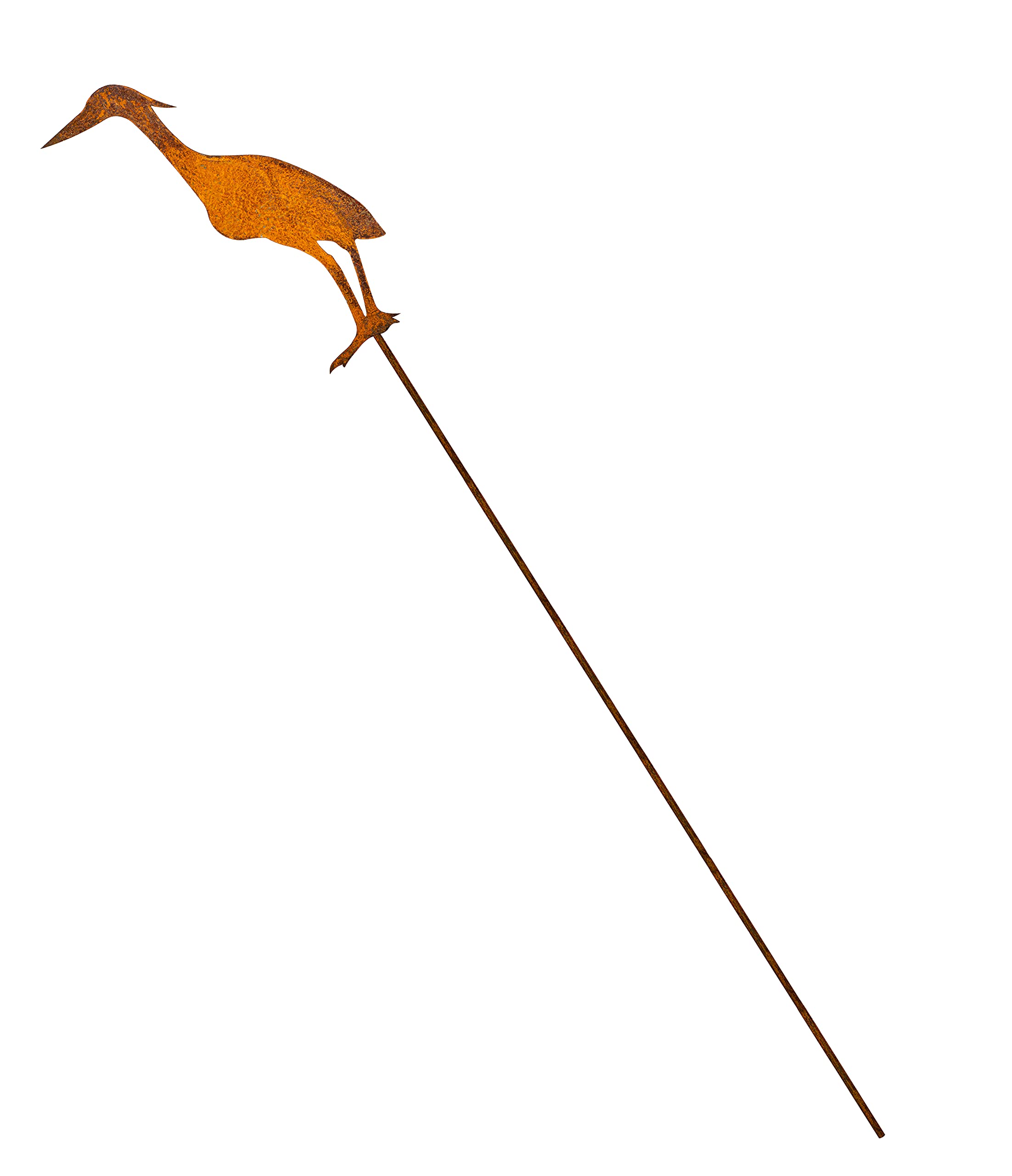Edelrost Gartendeko Fischreiher Rasenstecker - Gartenstecker Rost Reiher geeignet als Garten, Terrassen und Teich Dekoration