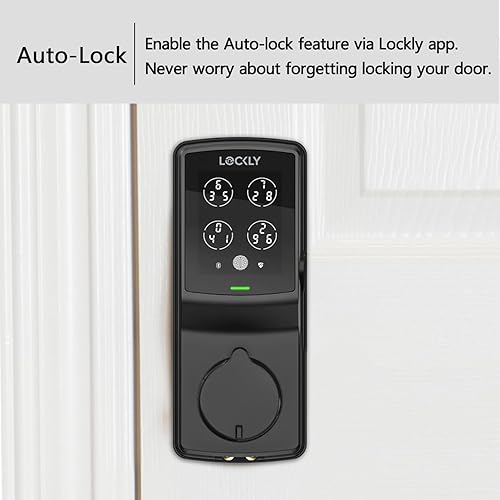 Miniatura 8 de Lockly Secure Plus, cerradura inteligente con tarjeta RFID, cerradura de puerta de entrada sin llave, cerraduras inteligentes para puerta delantera,