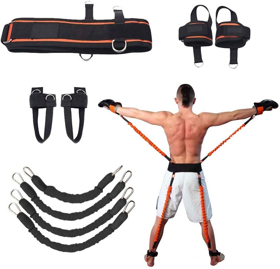 YNXing 9-pcs Resistance Band Exercises Set for Arms and Legs Train Band Workout for Physical Therapy and Basketball Kick Boxing Training Stackable Up to 160lb