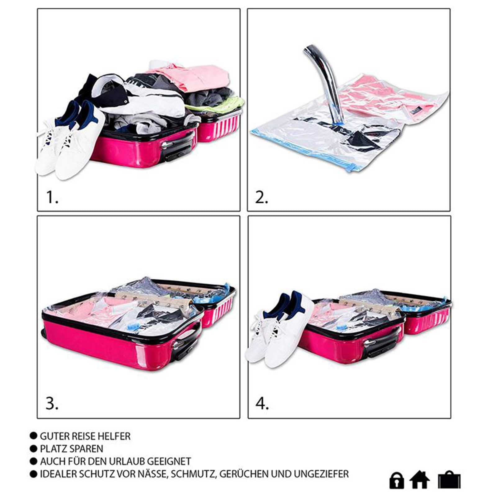 Sacchetti di stoccaggio del vuoto premium 13pcs, immagazzinamento del 80% in più, con la pompa a mano for il viaggio, Borse risparmiatori spaventiali compressi pieghevoli trasparenti Organizador, 3 mo