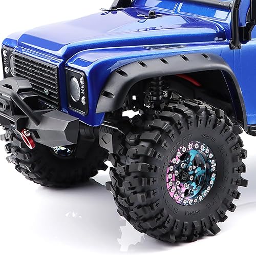 Miniatura 6 de GLOBACT Ruedas de aluminio 1.9 Beadlock Splash Anodizing Offset -0.413 in RC Wheel Hub para AXIAL SCX10 TRX4 TRX6 REDCAT GEN7 GEN8 RC4WD D90 Gmade