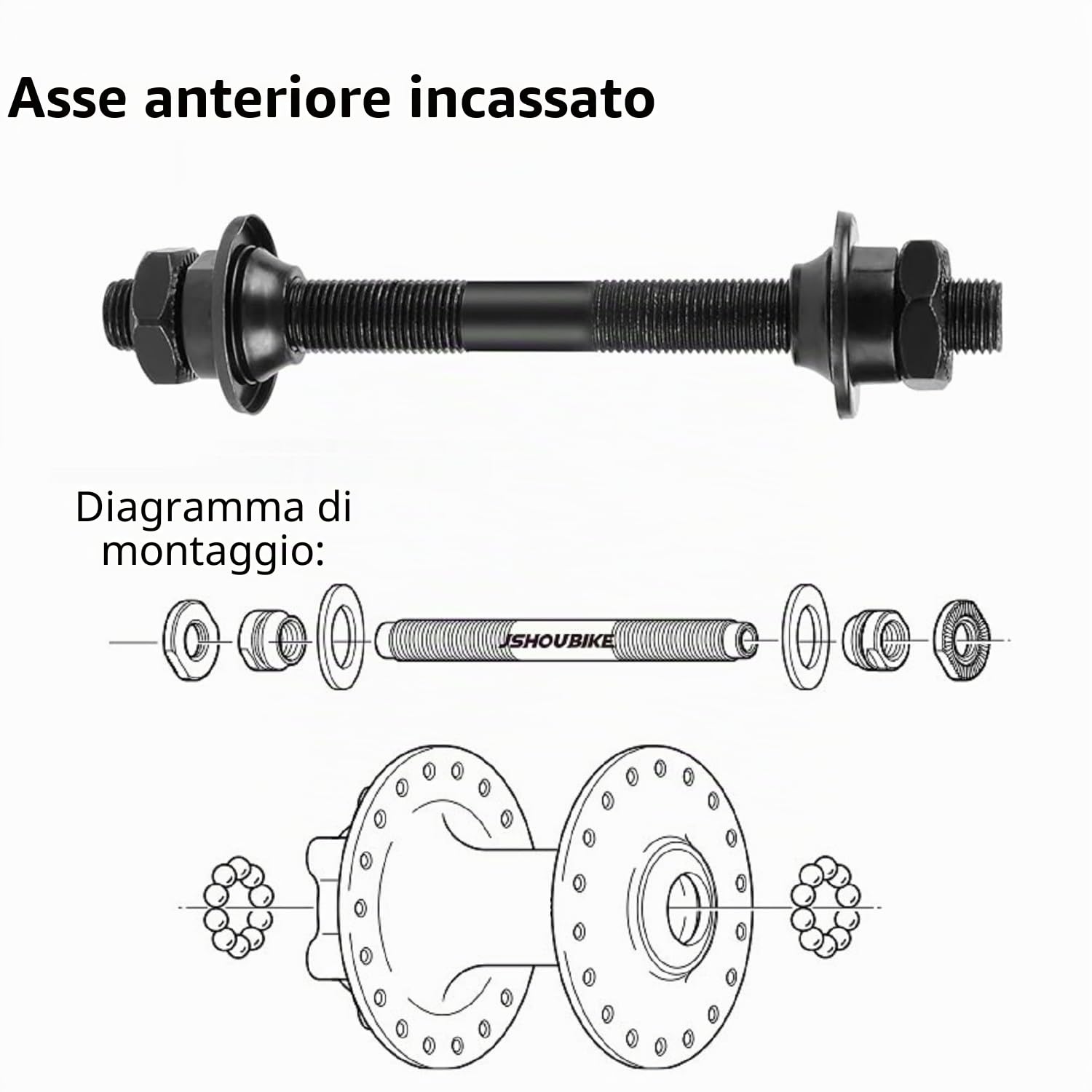 Set Sgancio Rapido Bici Mozzo Ruota Bloccaggio Rapido