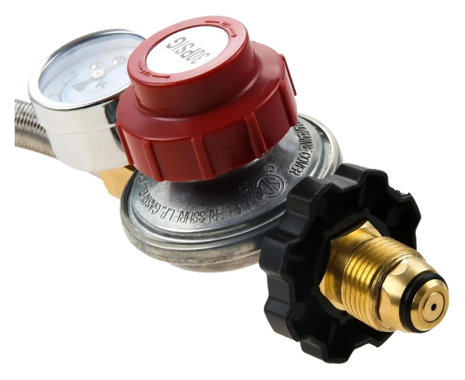 12 Ft 0-30 Regulowany regulator ciśnienia z regulacją ciśnienia 0 ~ 60 PSI wskaźnik przepływu gazu 3/8" Flare Fitting | Regulacja ciśnienia