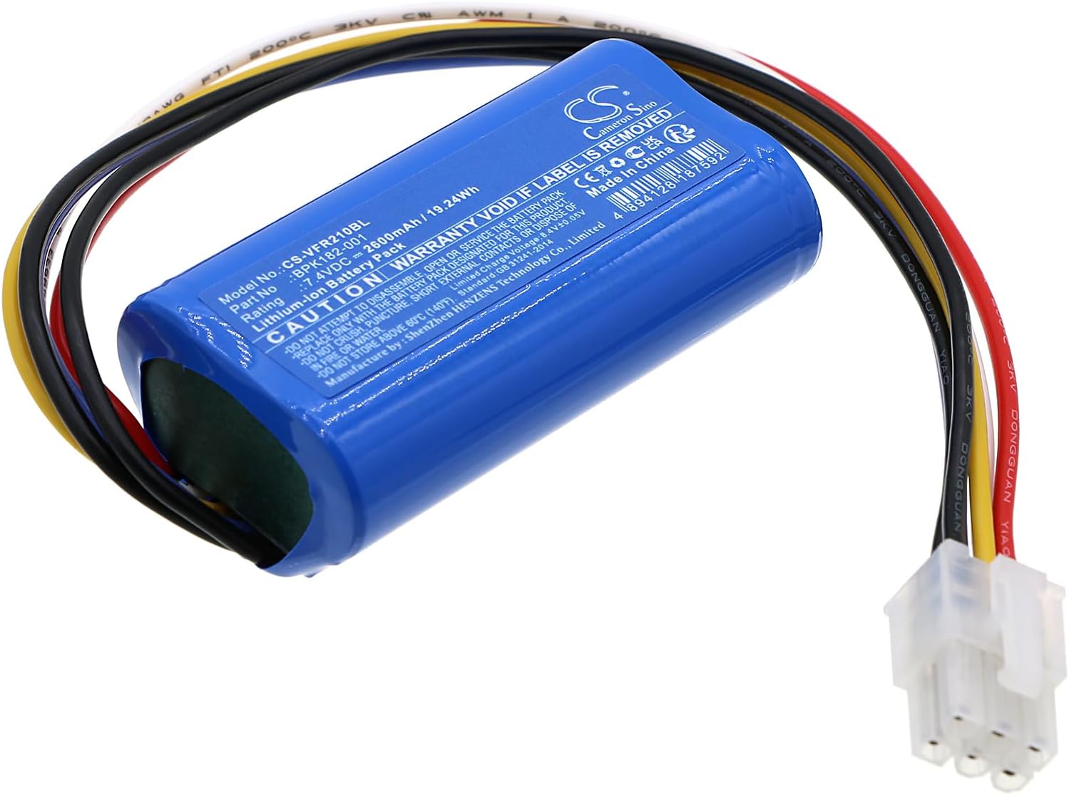 Cameron Sino Battery for Verifone PCA169-001-01, PCA169-404-01-A, Ruby 2, Ruby CI PN:Verifone BPK182-001, BPK182-001-01-A 2600mAh / 19.24Wh