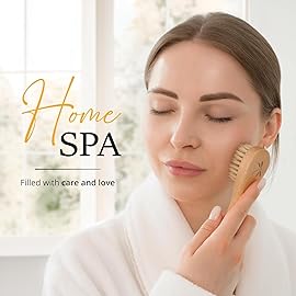 Belula Dry Brushing Body Brush Set - Natural Boar Bristle Body Brush, Exfoliating Face Brush & Bath Gloves - Ideal Dry Skin Brush for Lymphatic Drainage & Healthy Glowing Skin!