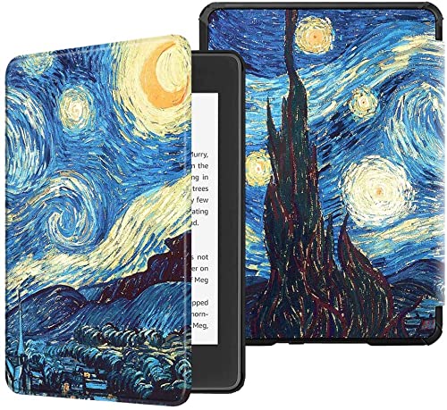 SwooK Classic Printed Magnetic Flip Cover Case for All New Kindle 10th Generation 2019 Release Model: J9G29R Flip Case Smart Folio Cover Case (Not for 10th Gen 2018 Kindle) (Sea)