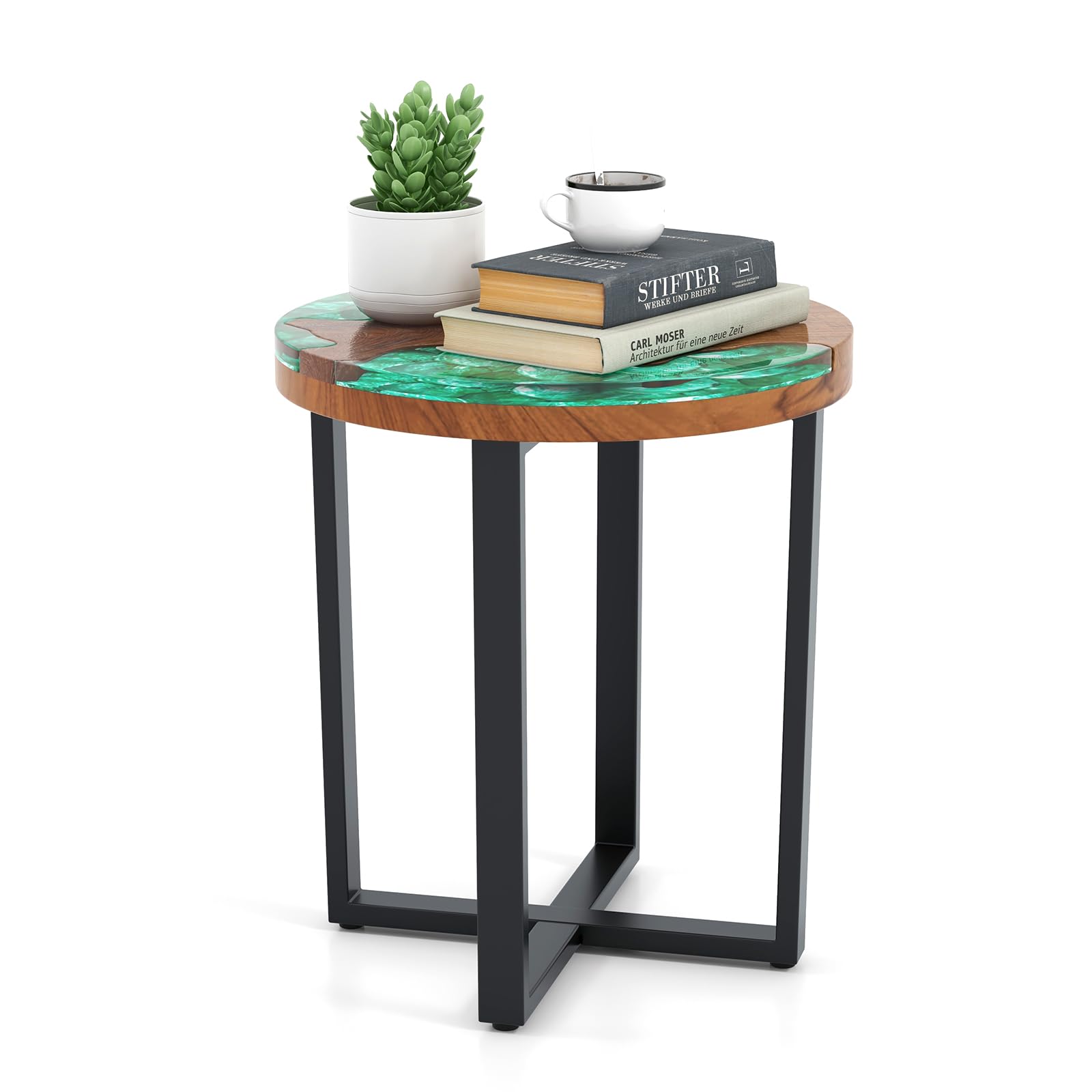 Amazon.com: Giantex 20” Teak Wood Outdoor Side Table - Round End