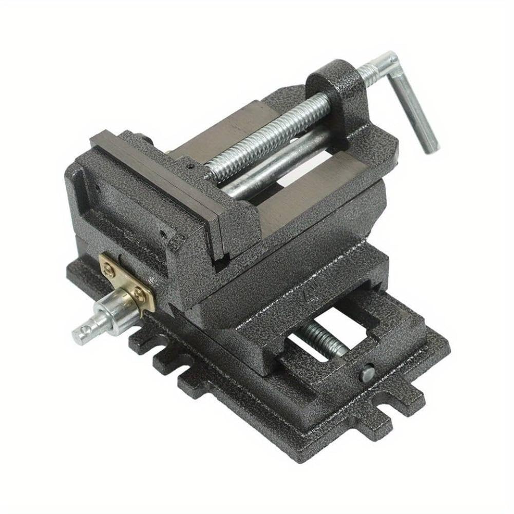 4 Inch Drill Press Vise X Y Clamp Metal Milling Slide Compatible with Drill Press