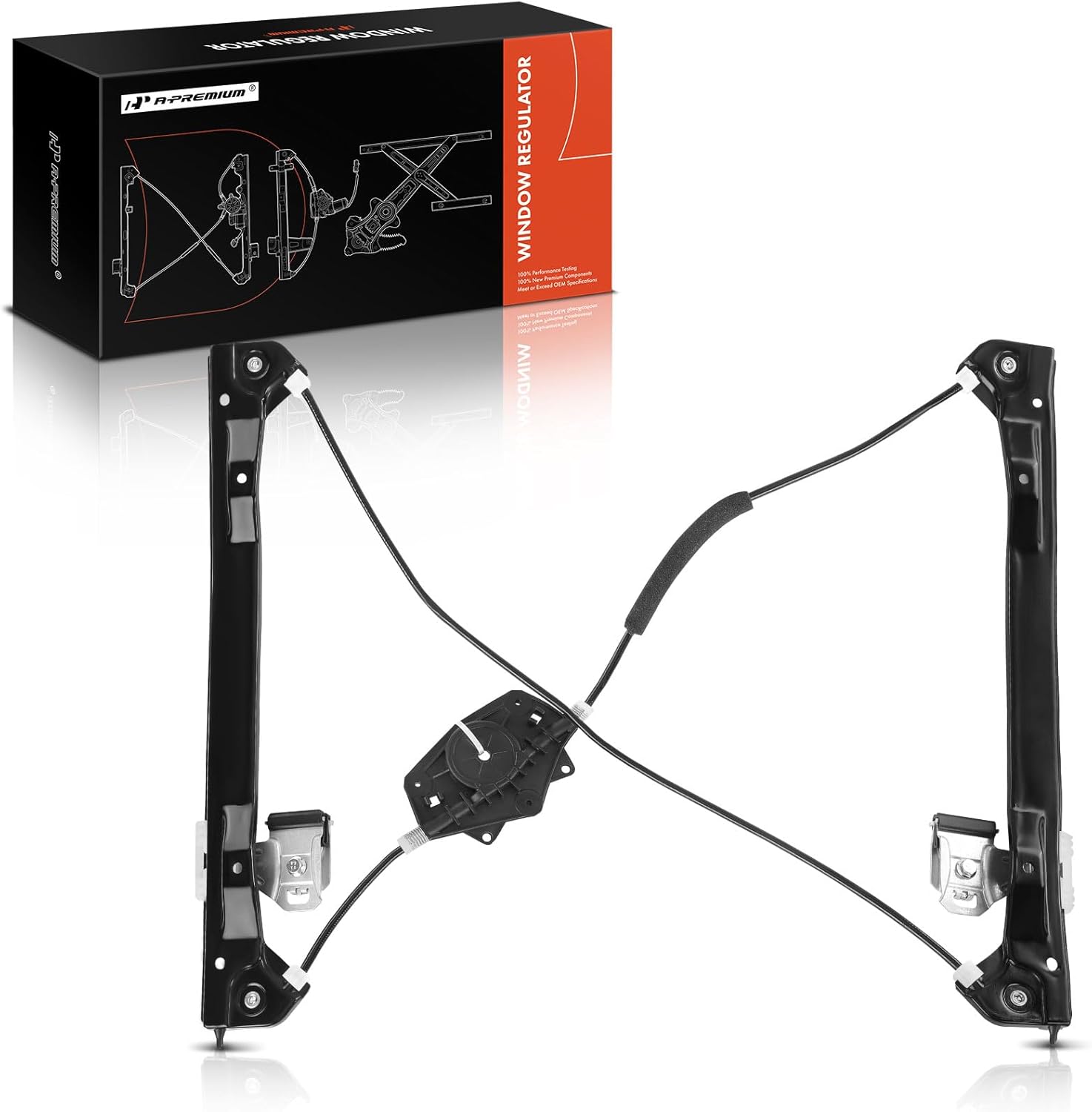 A-Premium Electric Power Window Regulator Without Motor Compatible with Ford Fusion 2006-2012 Lincoln MKZ 2007-2012 Zephyr Milan Sedan Front Right Passenger Side